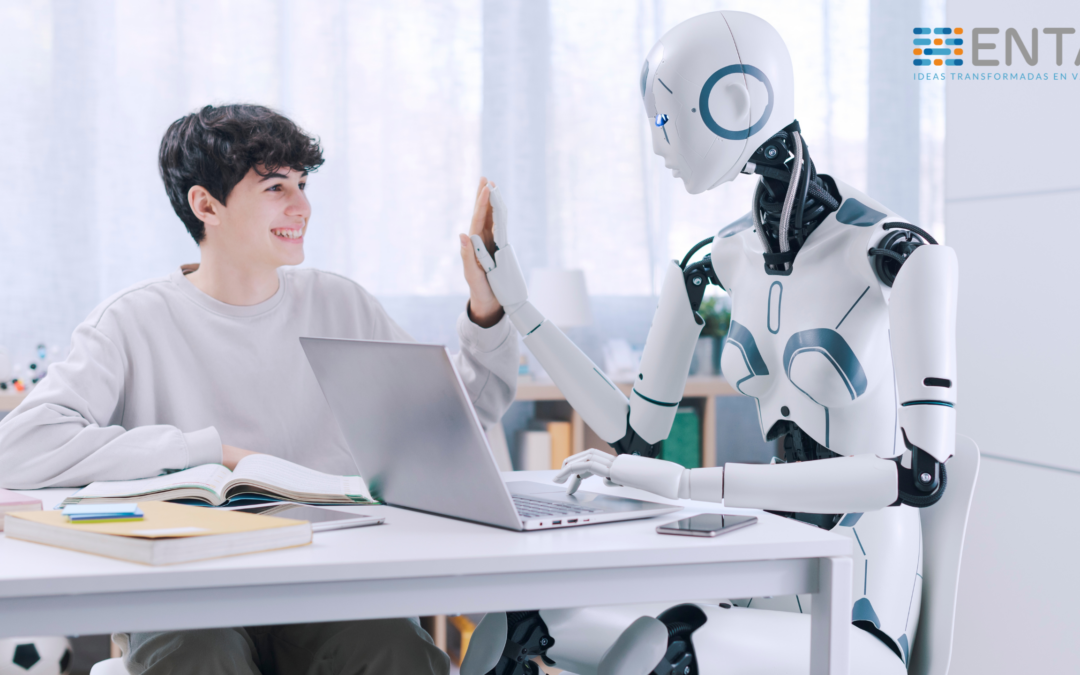 Trabajadores digitales, colaboradores (humanos) felices